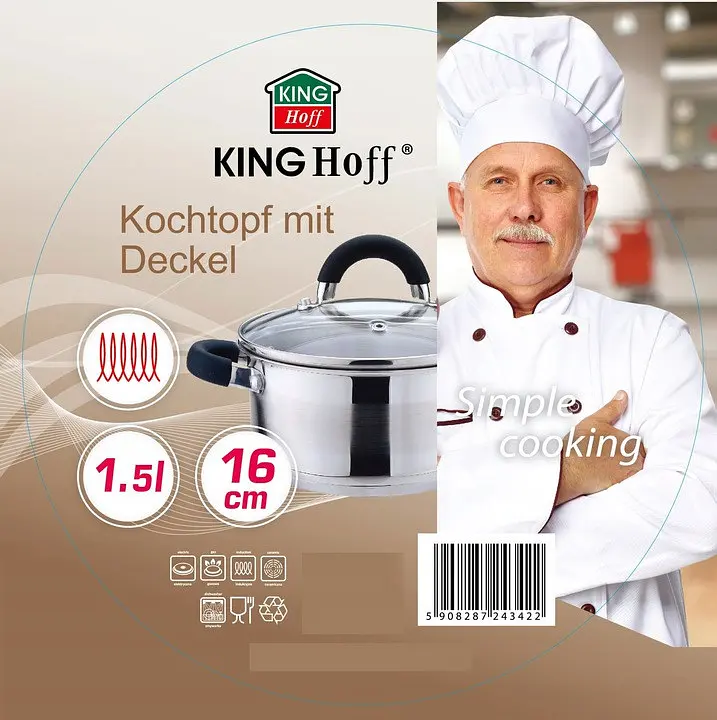 Каструля KingHoff KH-4344 20см 3.0л - фото 6