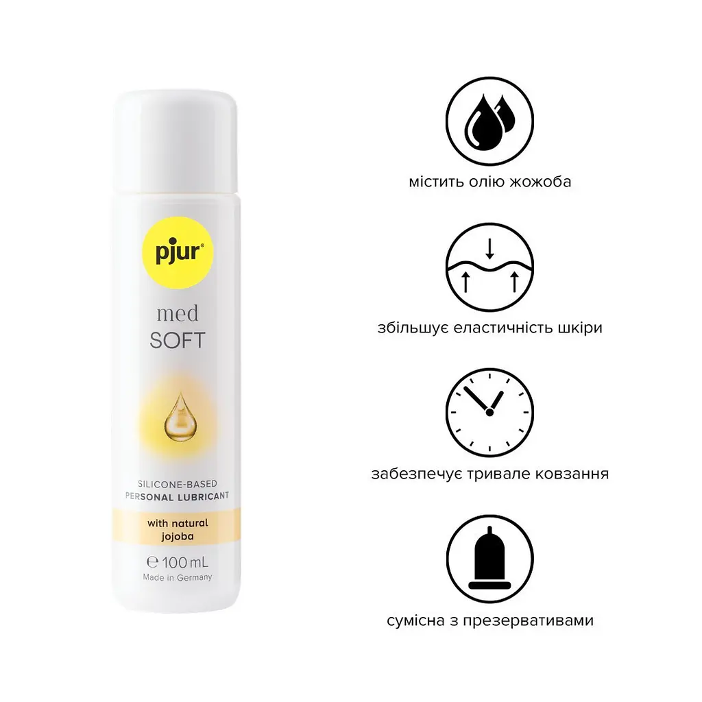 Лубрикант Pjur Med Soft Glide Silicone на силіконовій основі, 100 мл - фото 2