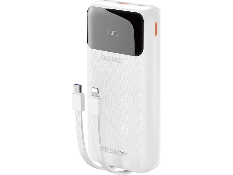 Зовнішній акумулятор (Power Bank) Dudao K15Pro 20000 mAh 22.5W White (6977196682447)
