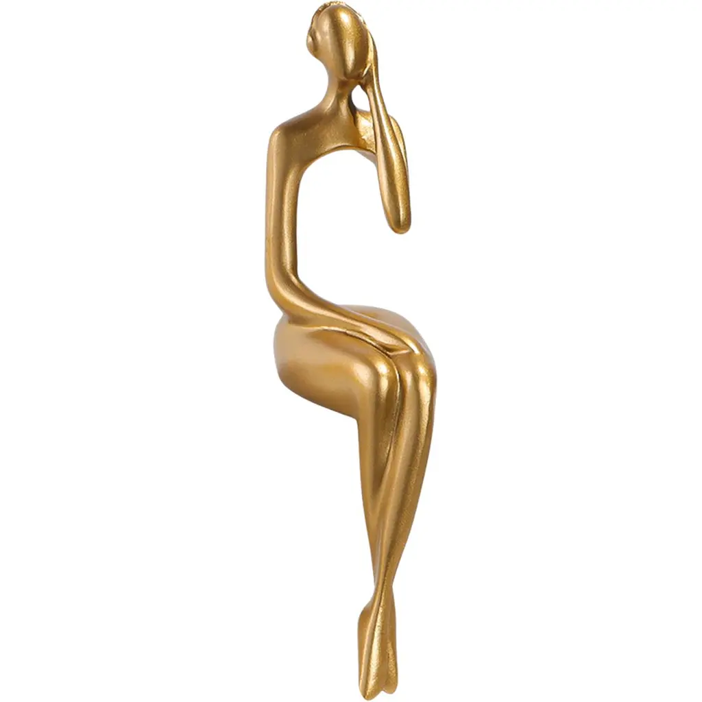 Декоративна статуетка MBM My Home Людина мислить золота (DH-ST-27 GOLD)