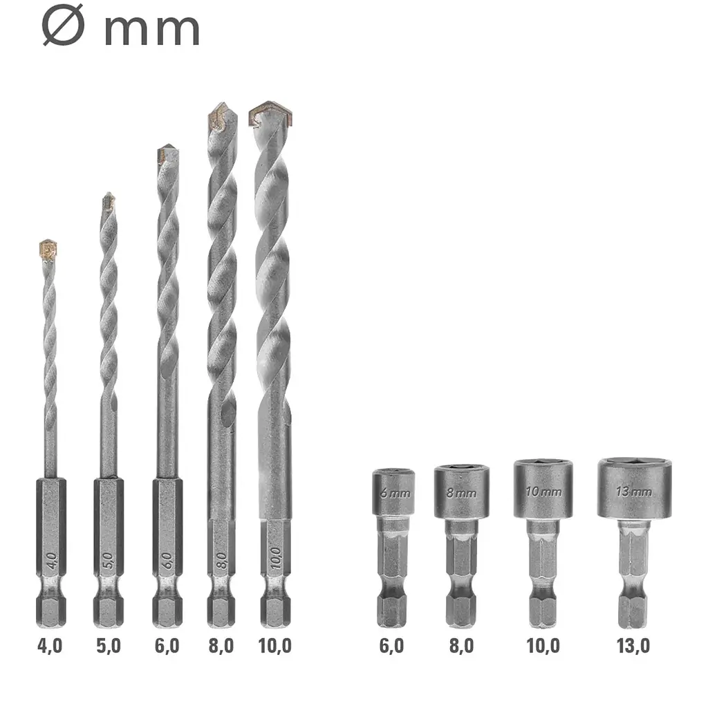 Набір біт і свердел Trotec 49 pieces Hexagon Shank Drill and Bit Set (6200001160) - фото 12