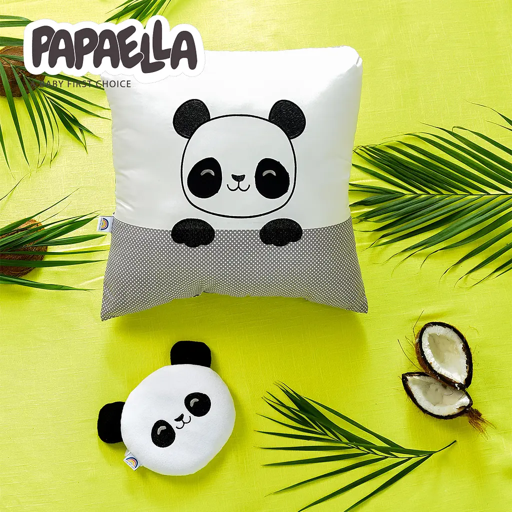 Подушка-грелка Papaella Панда с семенами льна 18х16 см белый (8-33270 белый) - фото 7