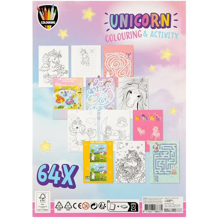 Раскраска Grafix Unicorn 64 страницы (150068) - фото 2