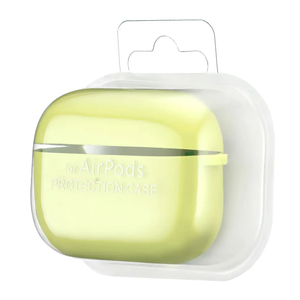 Чохол Silicone Case 2,5mm with microfiber for AirPods Pro Shiny жовтий - фото 2
