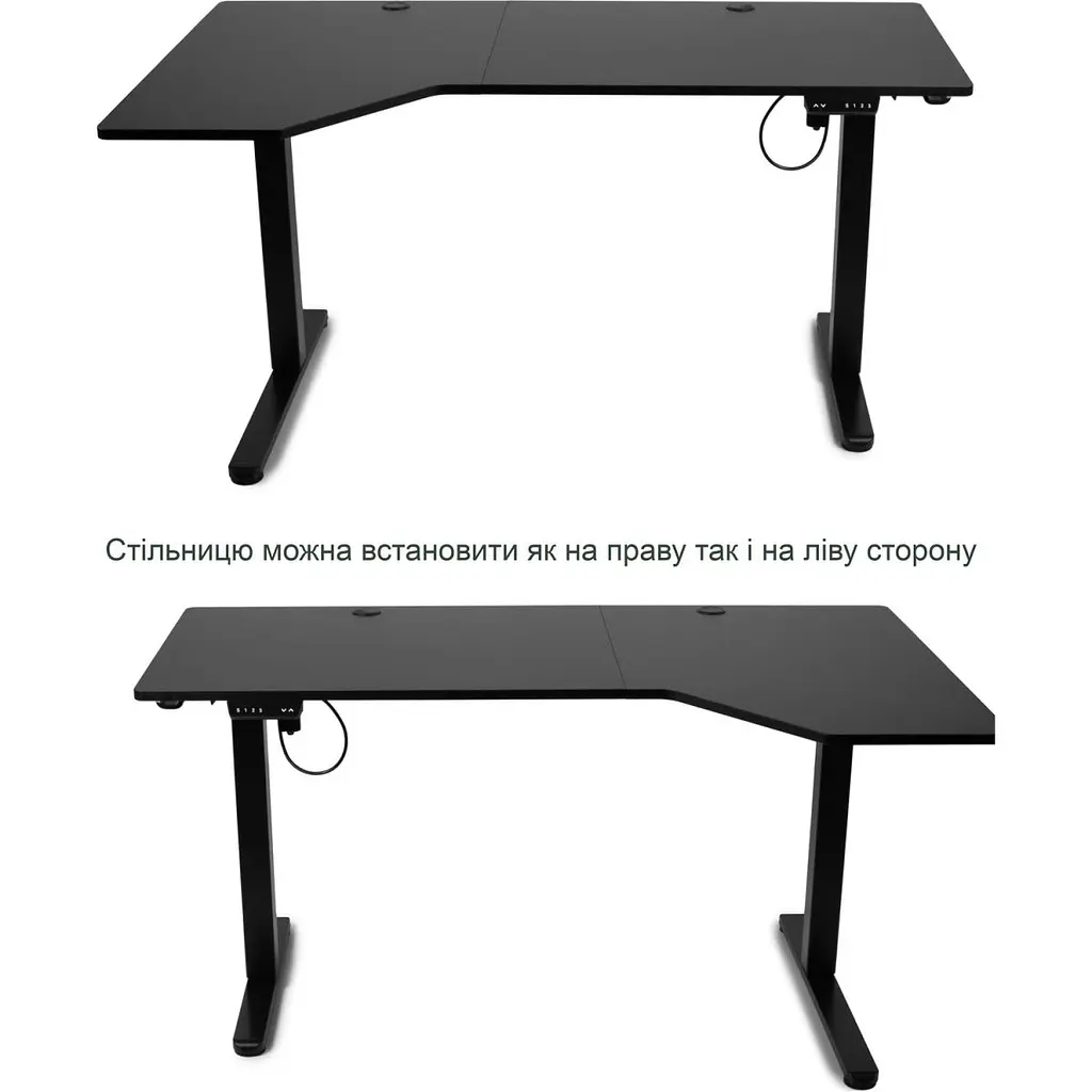 Комп'ютерний ігровий стіл Barsky StandUp Corner 1450x850мм Black (BSTc-01) [111780] - фото 6