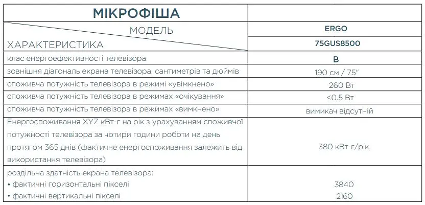 Телевізор Ergo 75GUS8500 (6998655) - фото 8