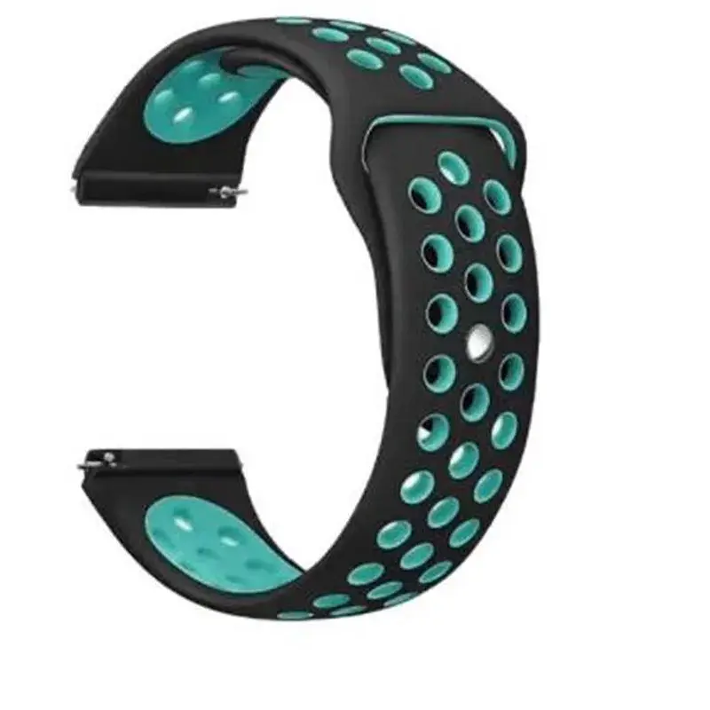 Ремінець BeCover Nike Style для Amazfit Stratos 1/2/2S/3/GTR 2/GTR 47mm/GTR Lite 47mm/Nexo/Pace Black-Blue (705809) - фото 2