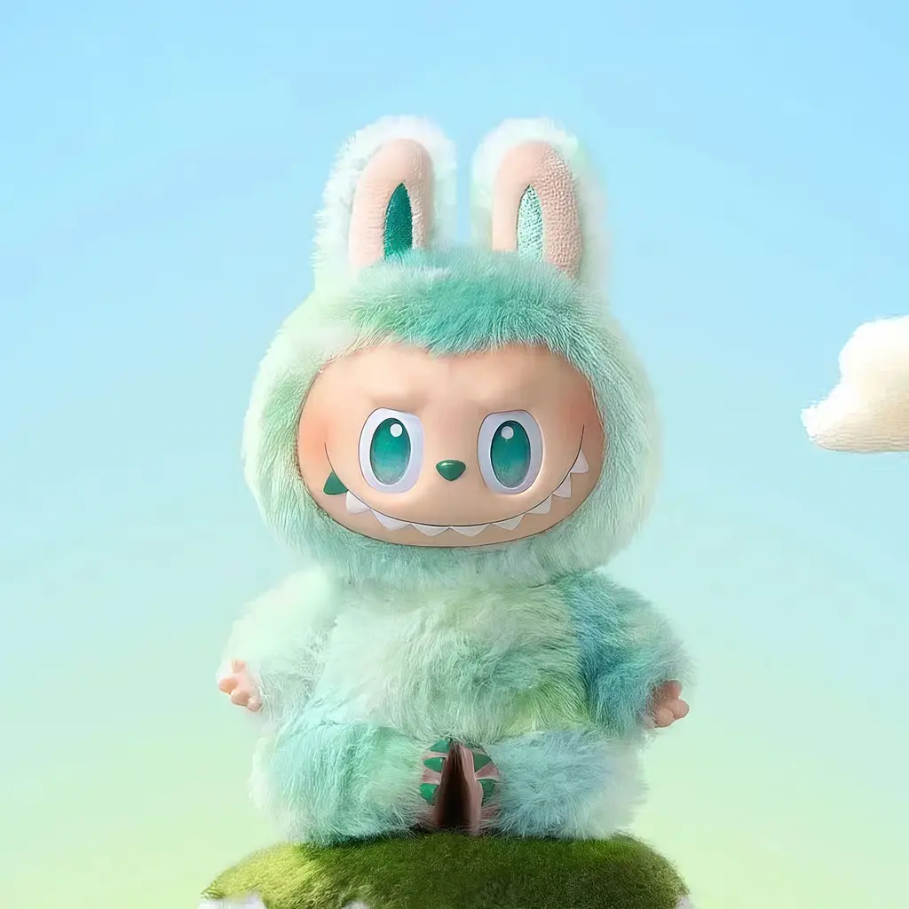 Игрушка-сюрприз Labubu плюшевый брелок в костюме кролика, стоячий V3 Лабубу Случайный цвет - фото 3