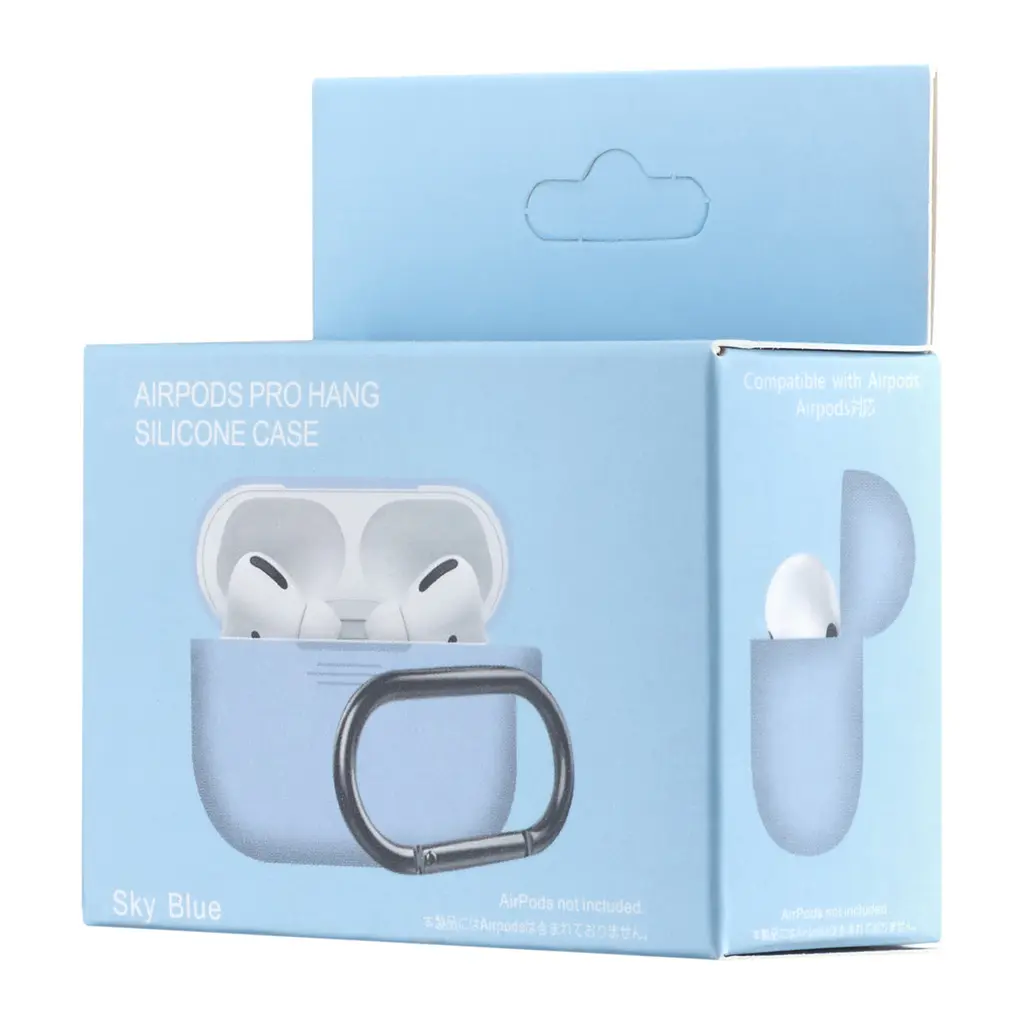 Чохол Silicone Case 1,2mm для AirPods Pro Sky синій - фото 2