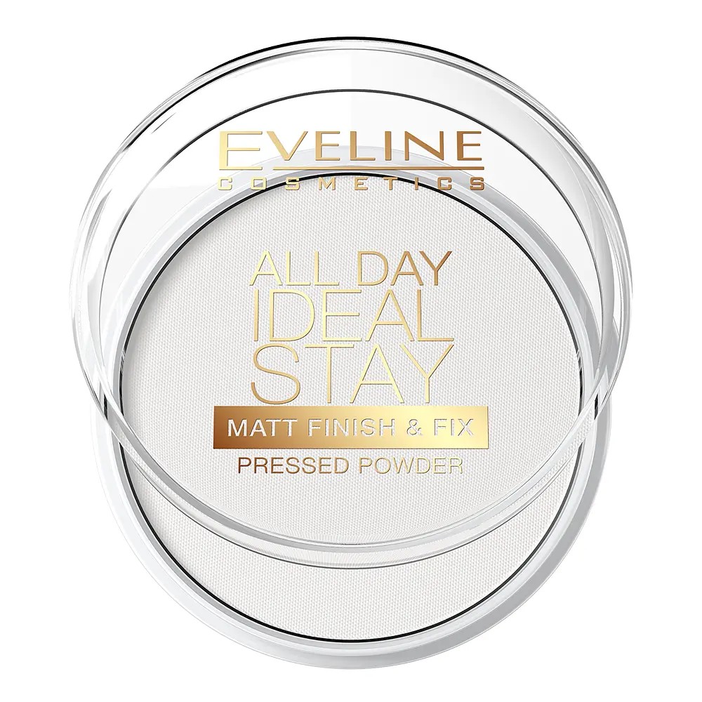 Фіксуюча пресована пудра Eveline All Day Ideal Stay, відтінок 60 (White), 12 г (LPUDADMAT60) - фото 2