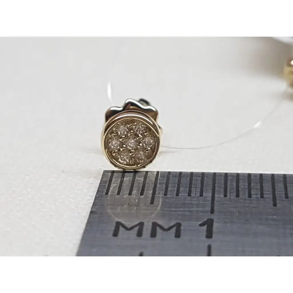 Золотые серьги-пуссеты Qvaliz с фианитами. 602-00102 - фото 4