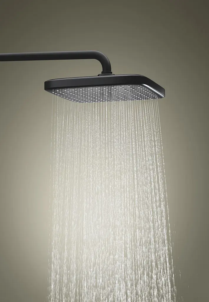 Душова система з термостатом для настінного монтажу Grohe Tempesta System 250 Cube 266892431, Чорний матовий - фото 6