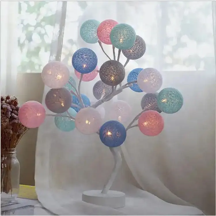 Настільна LED лампа XPRO SFK-28 з дерев'яною основою та кольоровими кулями (44863-16924_322) - фото 3