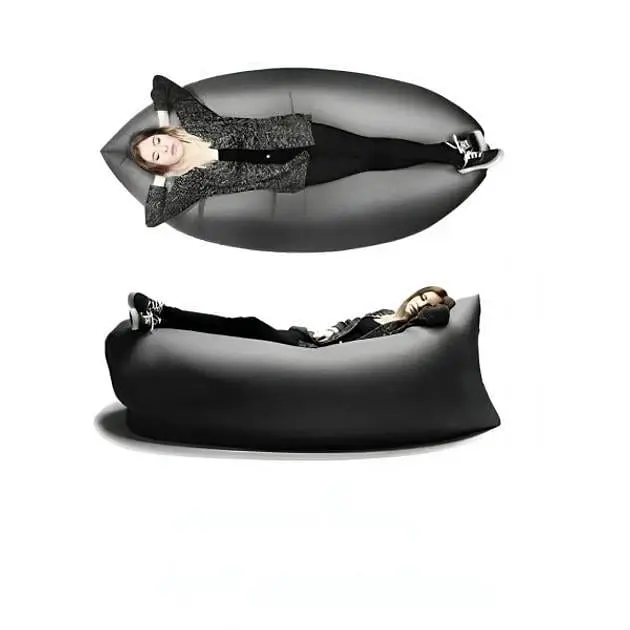 Ламзак пляжний надувний Good Idea AIR SOFA водонепроникний нейлон 180х70 см чорний  - фото 2