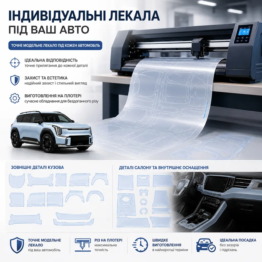 Набір Плівок захисних для салону Kia Sportage (NQ5) 2021-2026 (Понелі Кансолі Дисплея Двері Ручки) на всі Секції - фото 2
