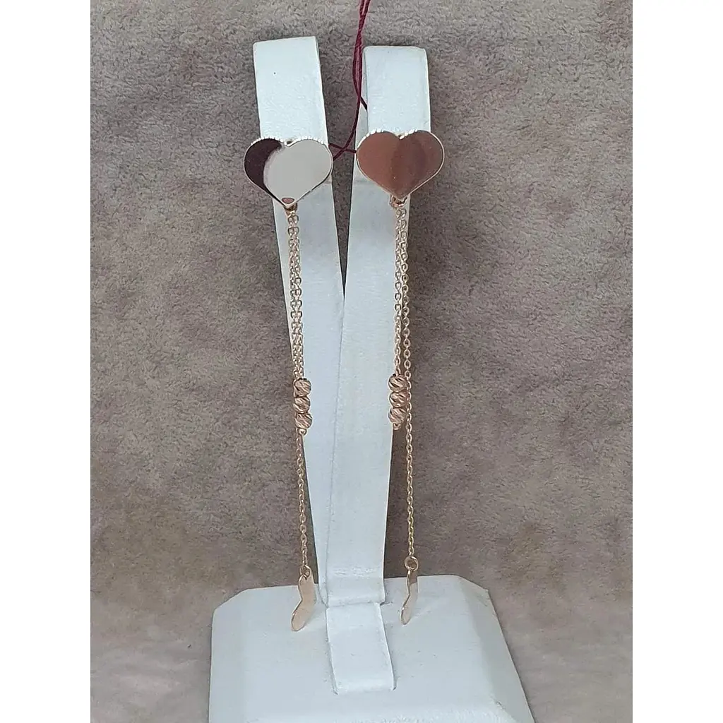 Золоті сережки-підвіски Tango Сердечки. 470586 - фото 3