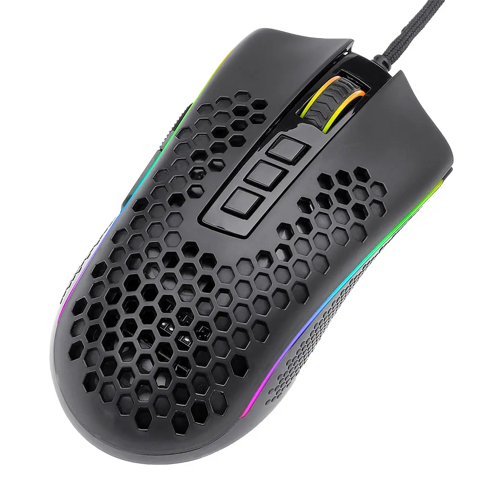 Мишка Redragon Storm M808 RGB Optical, ігрова, 12400dpi., 7кн., Ultralight чорна - фото 8
