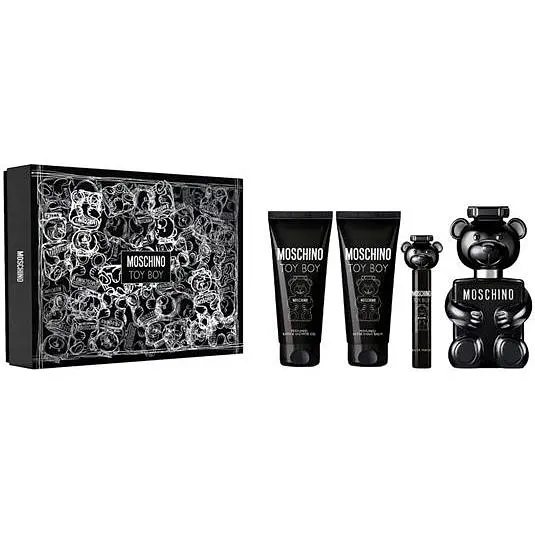 Набор для мужчин Moschino Toy Boy: Парфюмированная вода 100 мл и 10 мл + Гель для душа 100 мл + Бальзам после бритья 100 мл - фото 2
