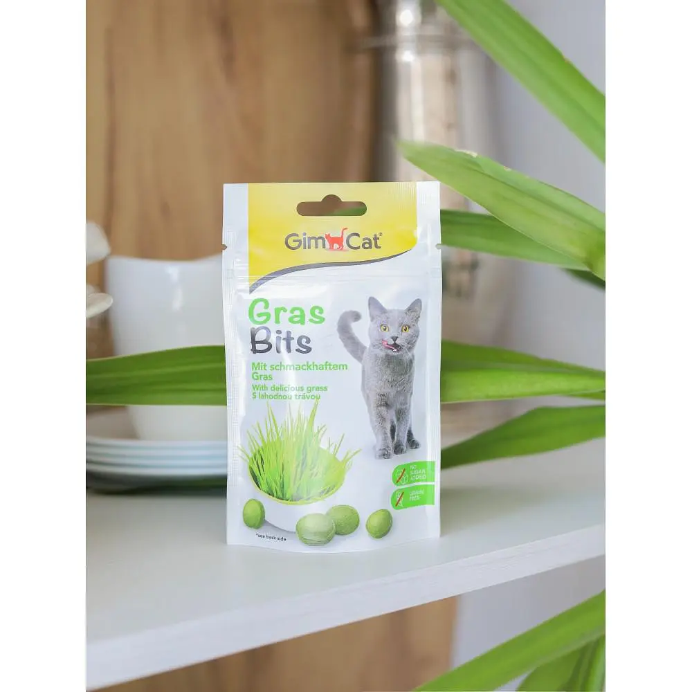 Ласощі для котів GimCat Gras Bits трава 40 г - фото 6