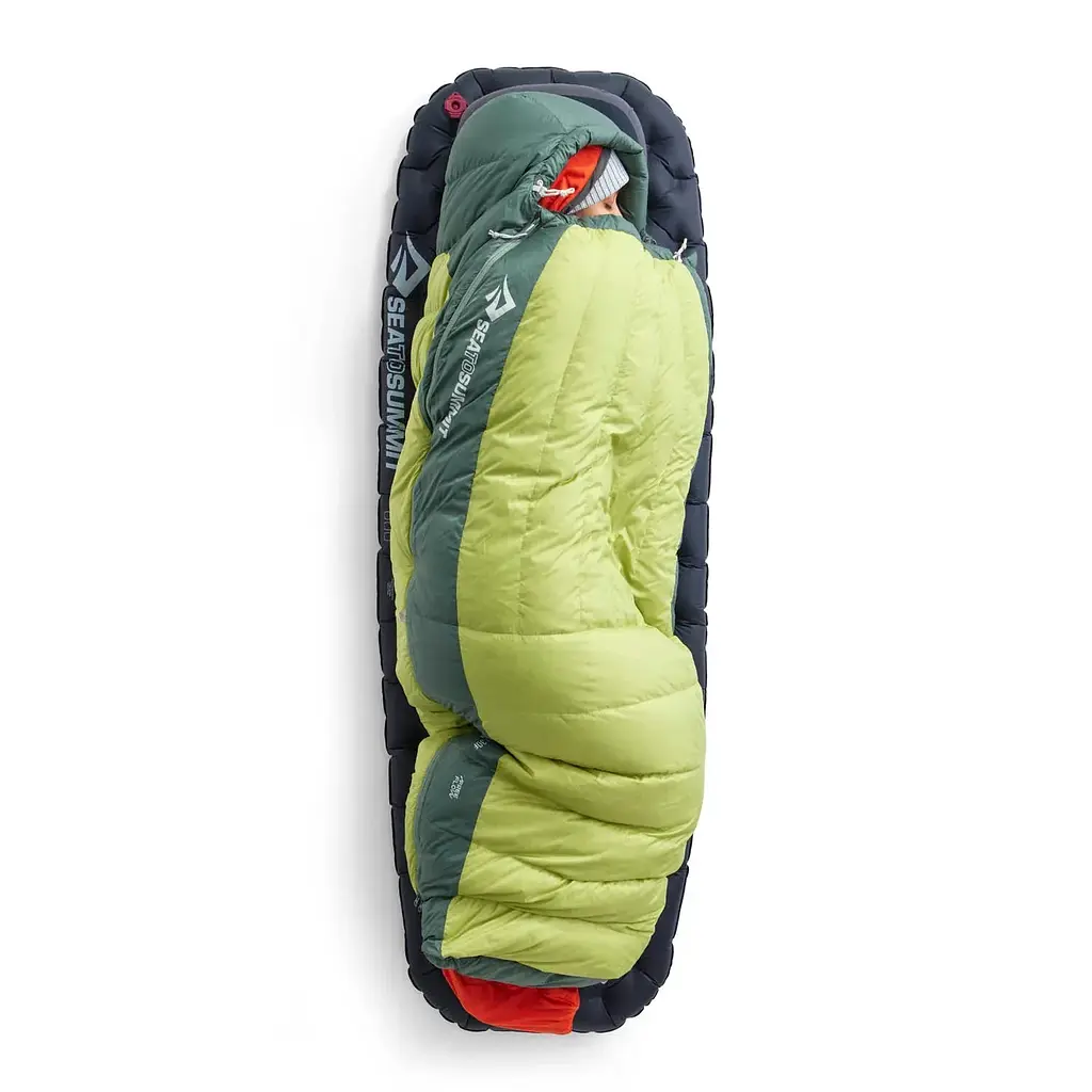 Спальный мешок женский Sea to Summit Ascent Women's -9C/15F Regular 170 R Зеленый-Желтый - фото 8