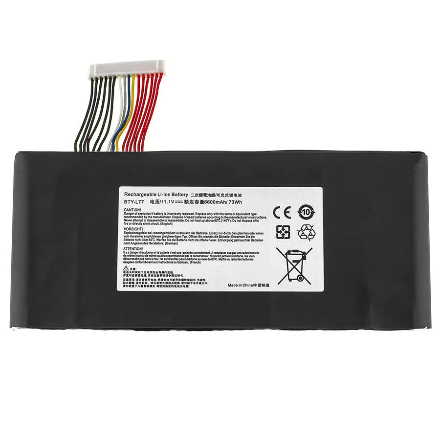 Батарея для ноутбука MSI BTY-L77 (GT72 GT72S GT80 GT80S MS-1781 MS-1783) 11.1V 6600mAh Чорний - фото 2