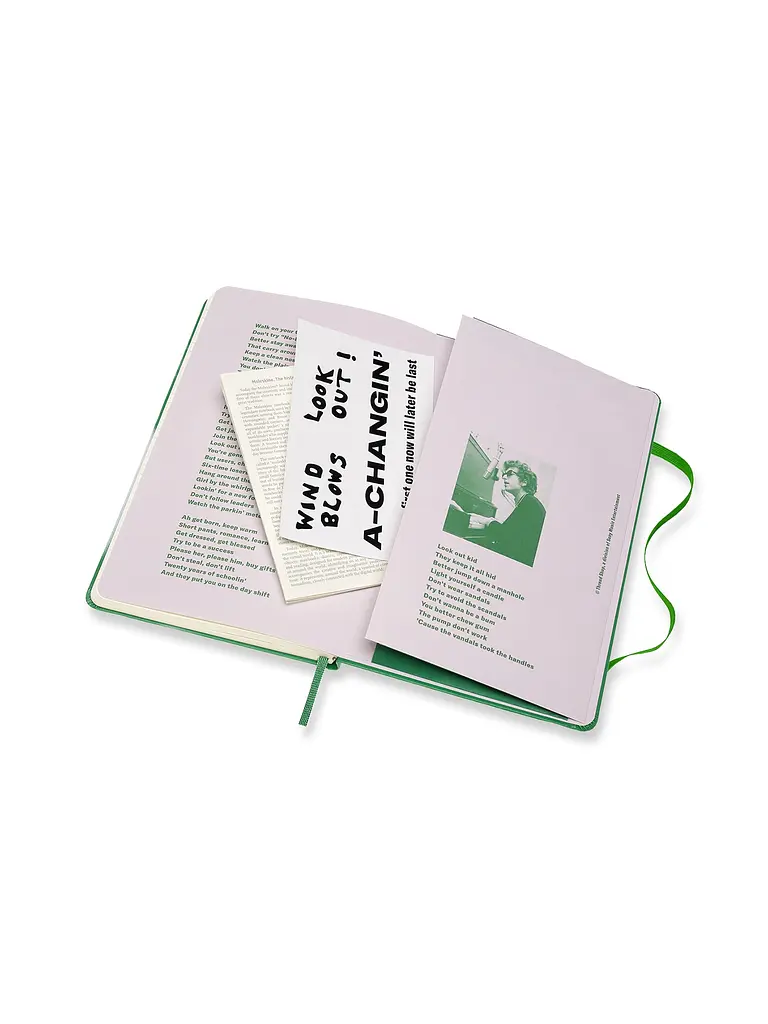 Записник Moleskine Bob Dylan середній, Лінійка Зелений (LEBDQP060A) - фото 5