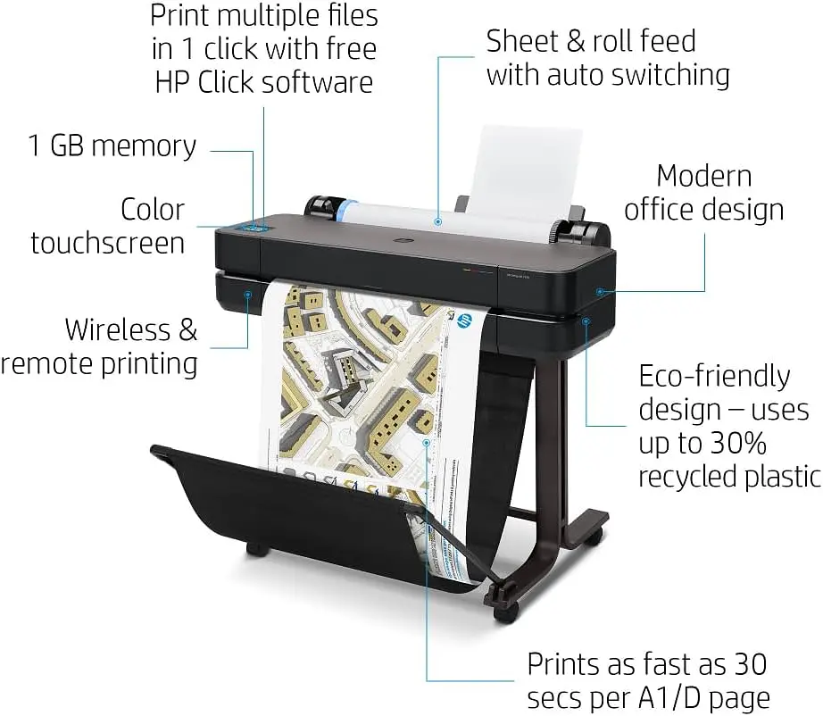HP Принтер HP DesignJet T630 24" Wi-Fi - фото 2
