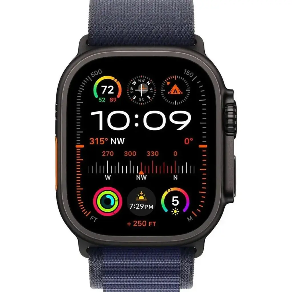 Смарт-годинник Apple Watch Ultra 2 GPS + Cellular 49mm Black Titan. Case w. Navy Alpine Loop - Medium (MYTF3+MYPX3) - фото 2