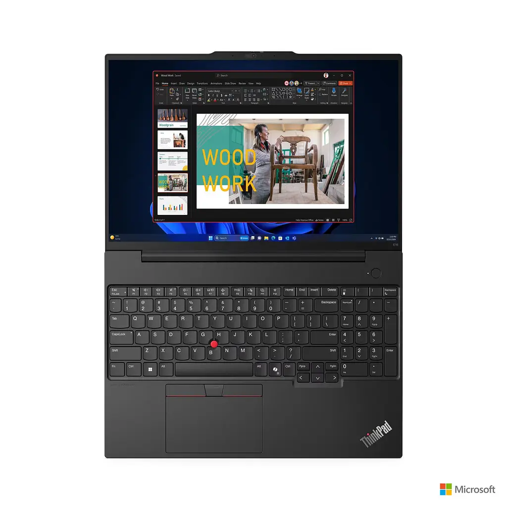 Ноутбук Lenovo ThinkPad E16 G2, Ultra 5 125U, 16GB DDR5, 256GB, екран IPS, Dolby Atmos, baterie 57Wh, greutate 1.81 kg - фото 3