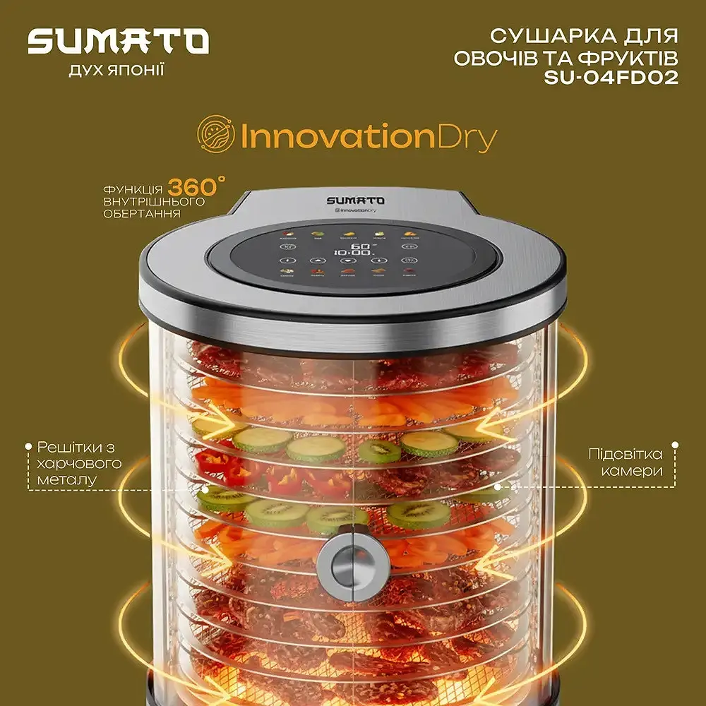 Сушіння для овочів та фруктів Sumato SU-04FD02 - фото 7