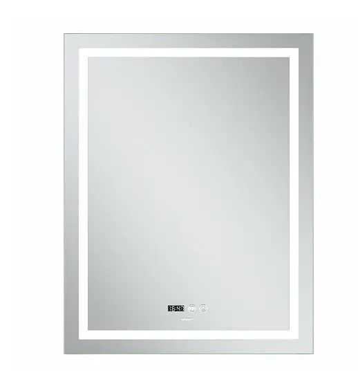 Дзеркало Mixxus Premium FLASH MR21-60x80 (LED Touch, Anti-fog, годинник) (MP6617) - фото 2