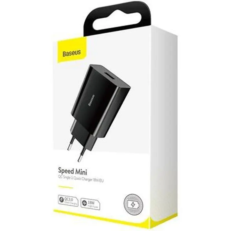 Мережевий зарядний пристрій Baseus Speed ​​Xiaomini 1USB QC 18W CCFS-W01 Black - фото 6