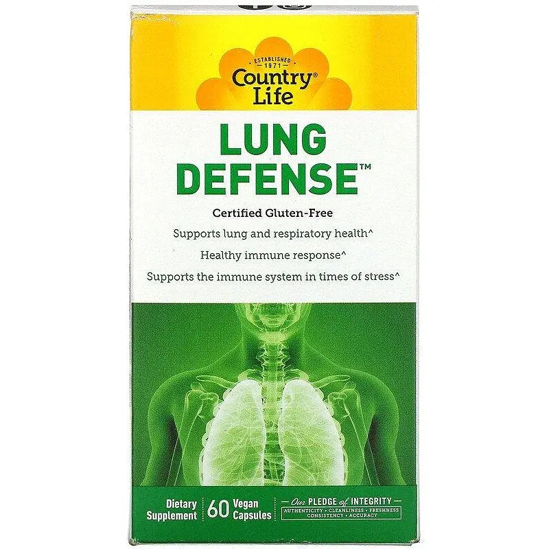 Захист легенів Country Life Lung defence 60 веганських капсул - фото 2