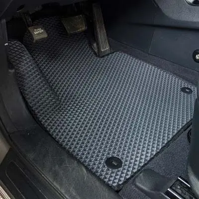 3D Килимки в салон EVA для Hyundai Santa Fe III 2012-2018 з підп'ятником Коричневі 5 шт - фото 3