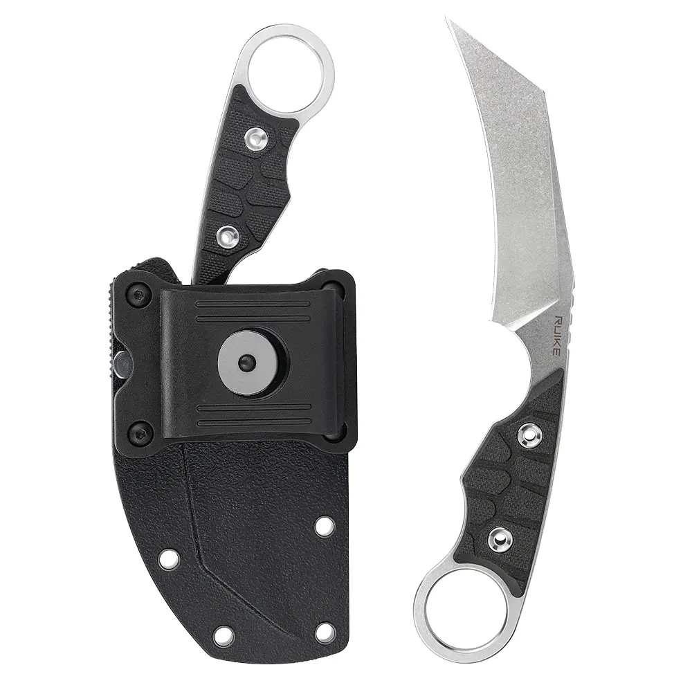 Ніж фіксований туристичний Ruike FS68, (8.6 см) 14C28N/G10 чорний - фото 9