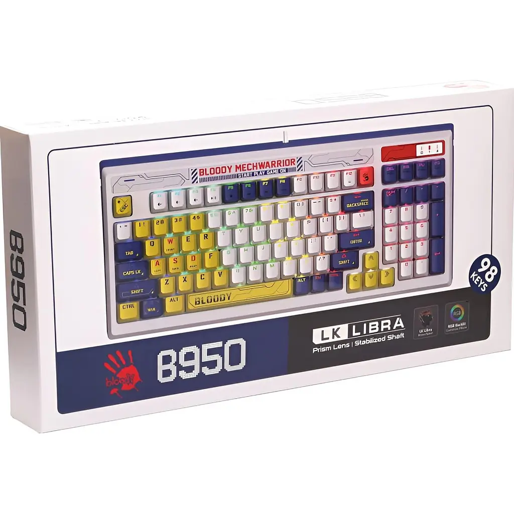 Клавиатура Bloody A4Tech B950 RGB LK Libra Switch Warrior Blue (B950 RGB Warrior Blue) (B950 RGB (Warrior Blue)) - фото 12