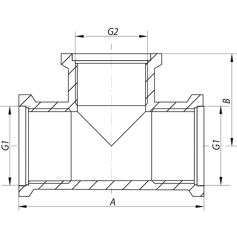 Трійник редукційний Koer 3/4"x1/2"х3 / 4 "Ввв Kf.T080608F KF0063 - фото 2
