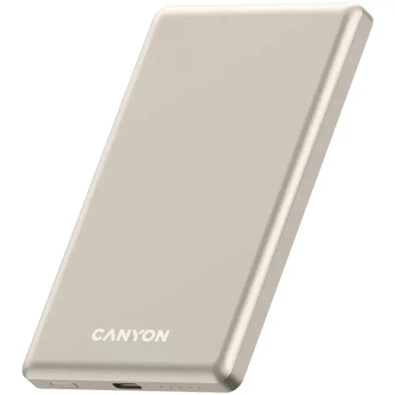 Батарея універсальна Canyon 5000mAh OnPower 505 slim Magsafe PD/20W Beige (CNS-CPB505BE) - фото 2