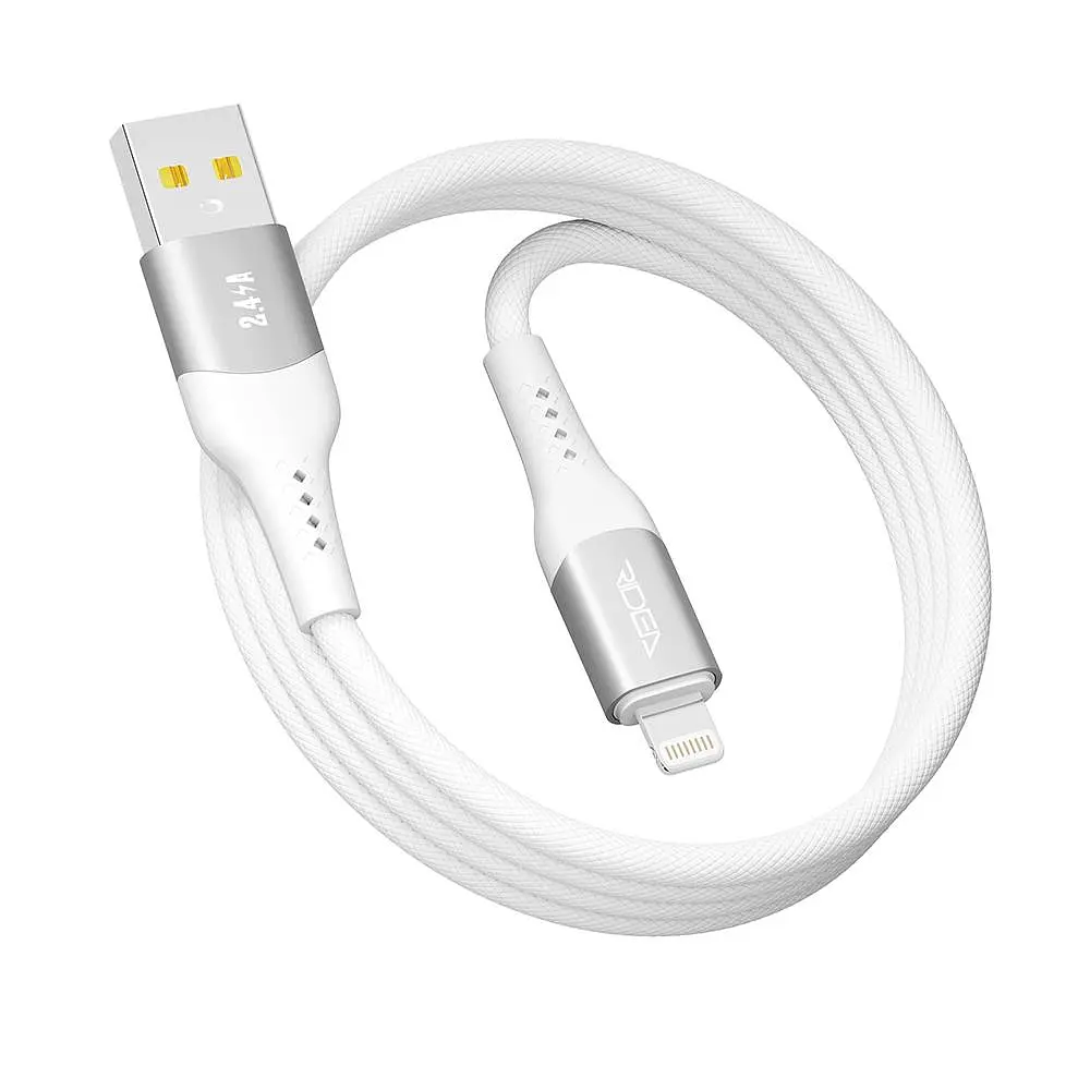 Кабель для подзарядки USB Ridea RC-US42 UltraStrong USB-Lightning 12W 5V/2.4A 1.2 м Белый