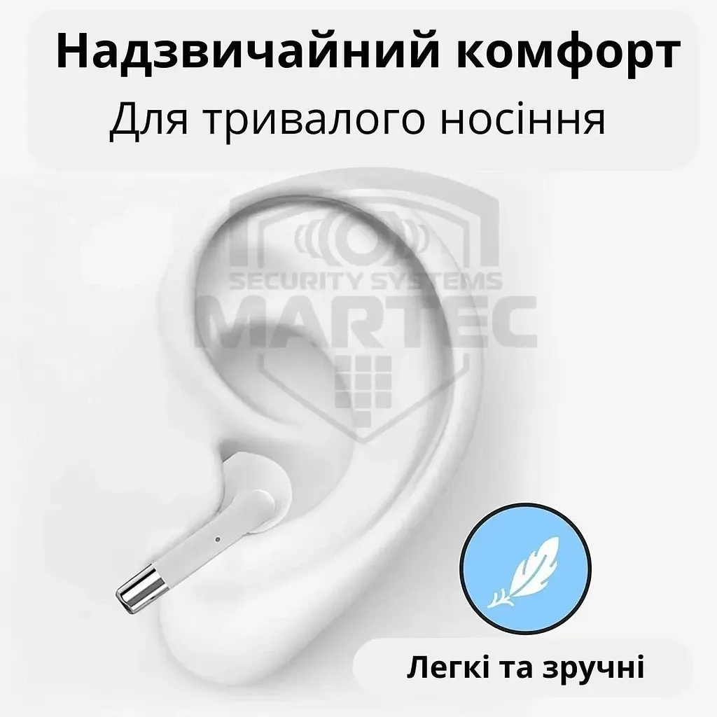 Бездротові навушники АР19 сенсорні Bluetooth Білі - фото 7