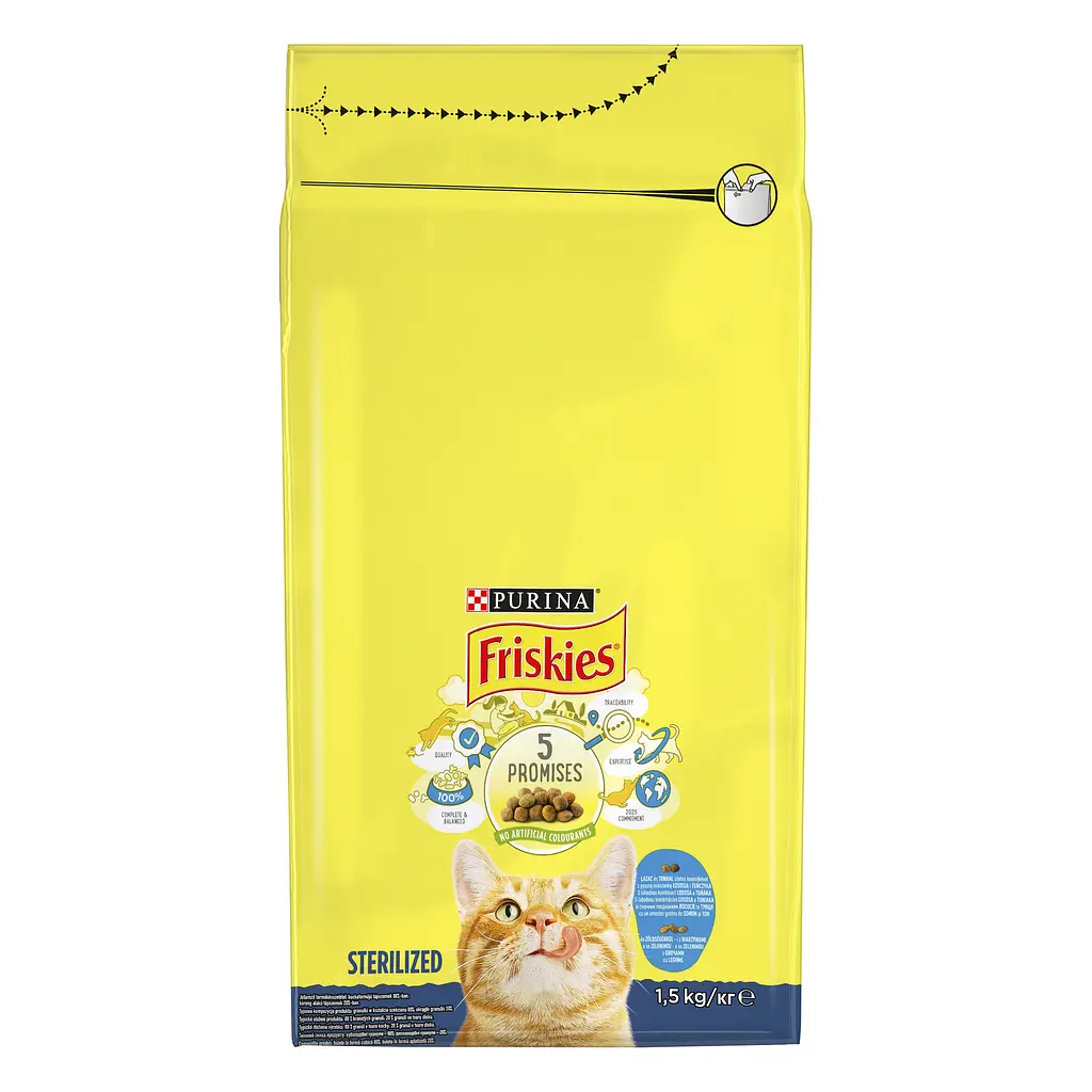 Сухий корм для стерилізованих котів Friskies з лососем та овочами 1.5 кг - фото 2