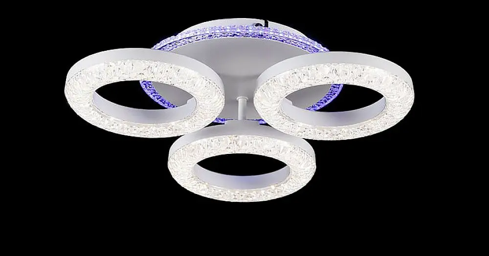 Люстра стельова LED Splendid Ray L2722/3, 70W, білий, метал, акрил, сучасний стиль з пультом і димером - фото 6