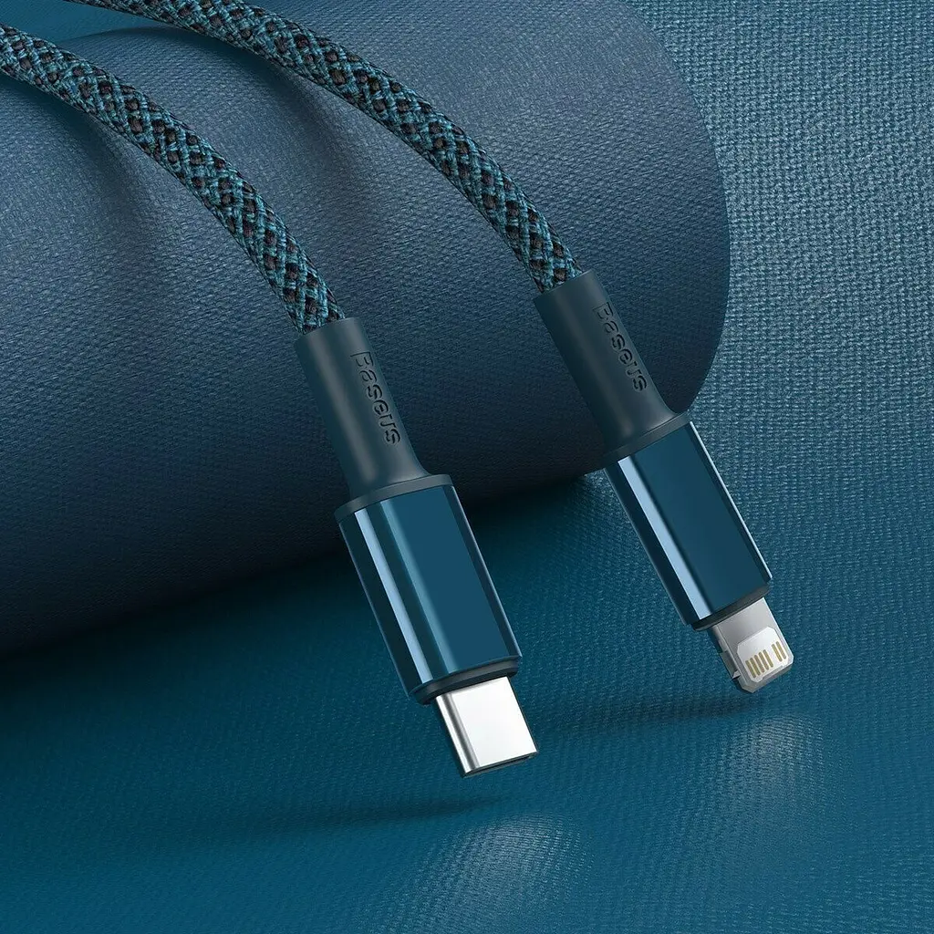 Кабель Baseus High Density Braided USB-C to Lightning 1m Blue (CATLGD-03) [113499] - фото 5