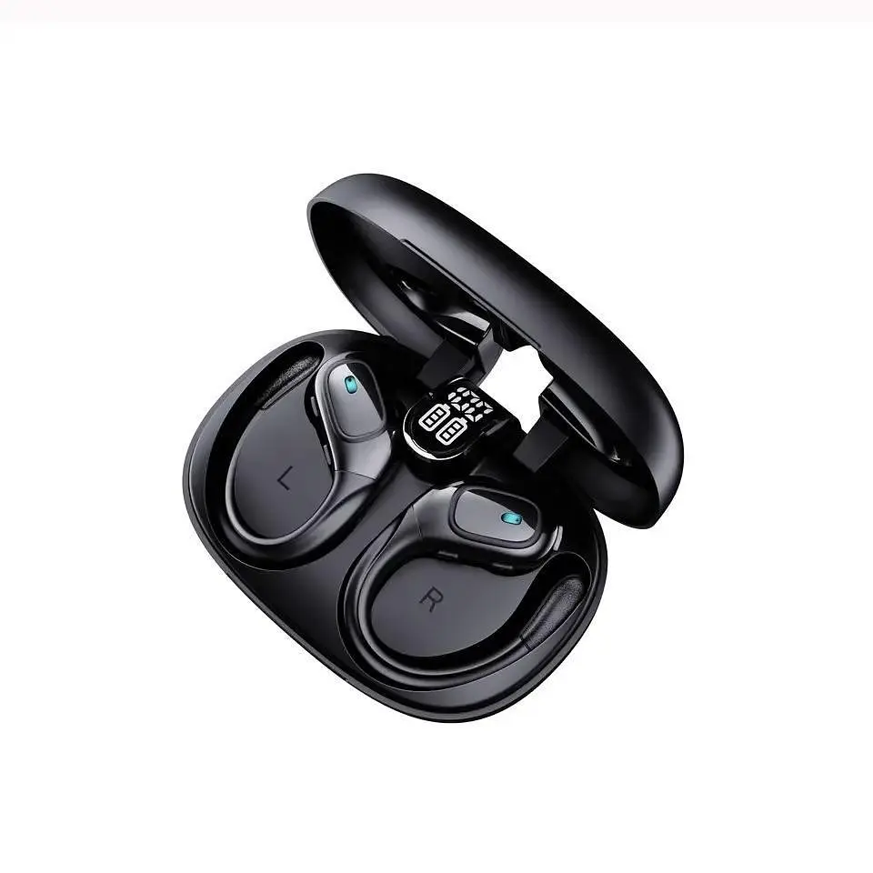 Спортивні Bluetooth навушники TWS BX28 із зарядним кейсом і активним шумозаглушенням Чорний - фото 3