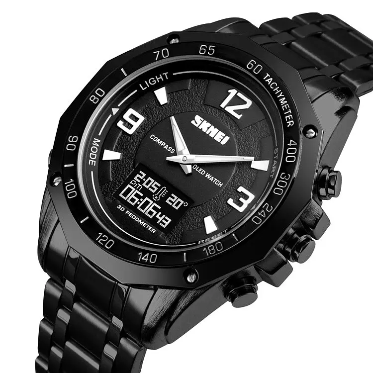 Наручний годинник чоловічий Skmei 1464 Black, 1464BK (12319) - фото 2