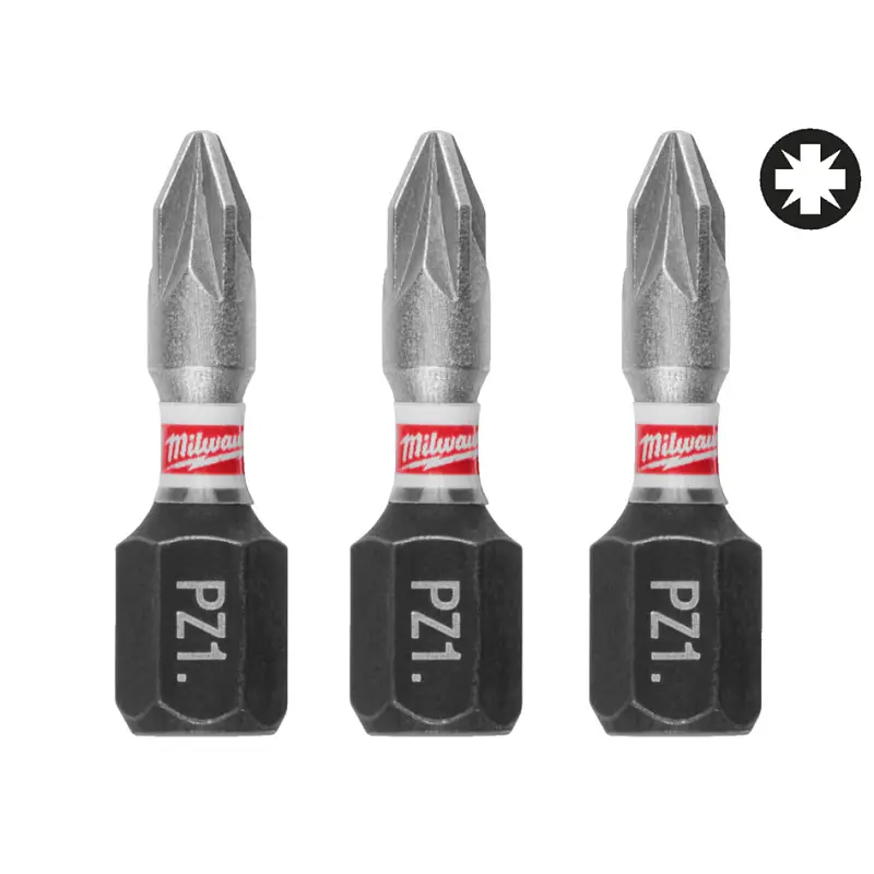Біта SHOCKWAVE MILWAUKEE, PZ1, 25мм, (3шт)