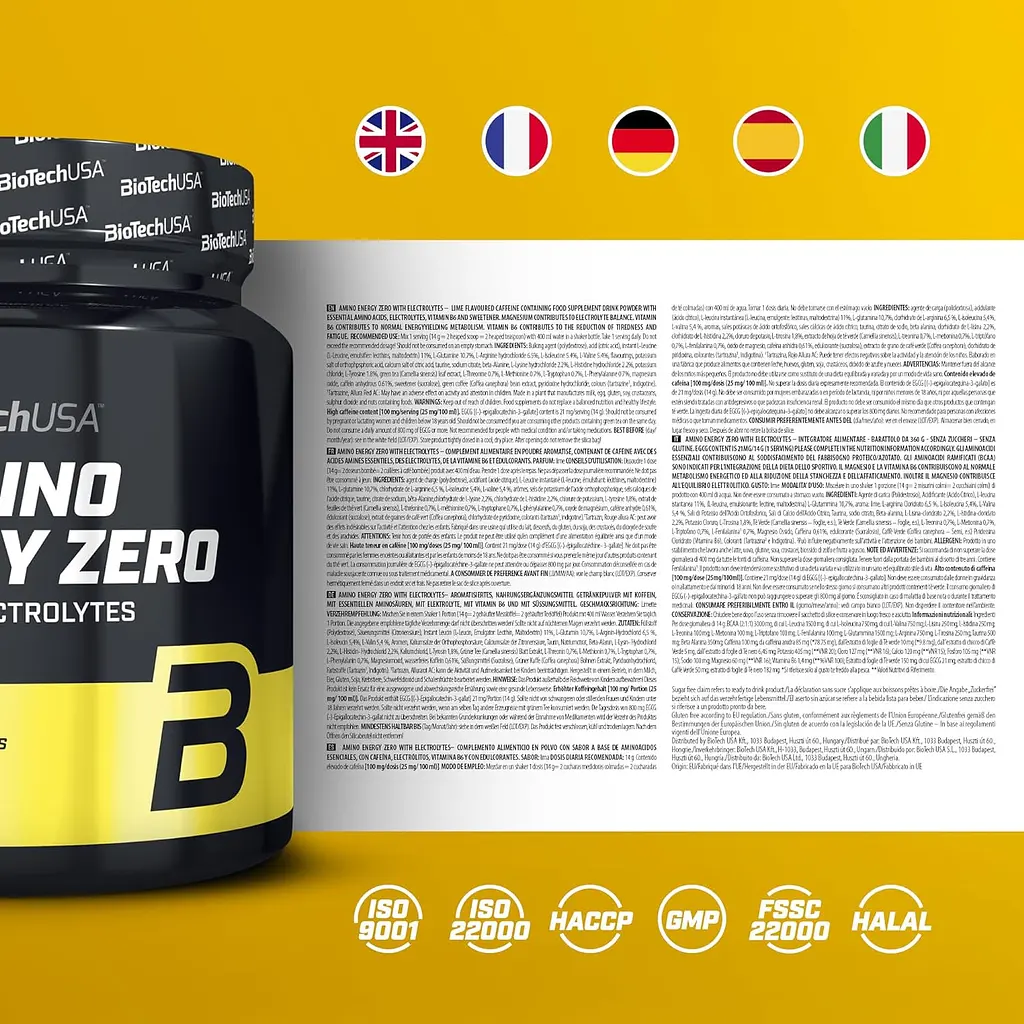 Аминокислоты BiotechUSA Amino Energy Zero with Electrolytes Лайм 360 г - фото 2