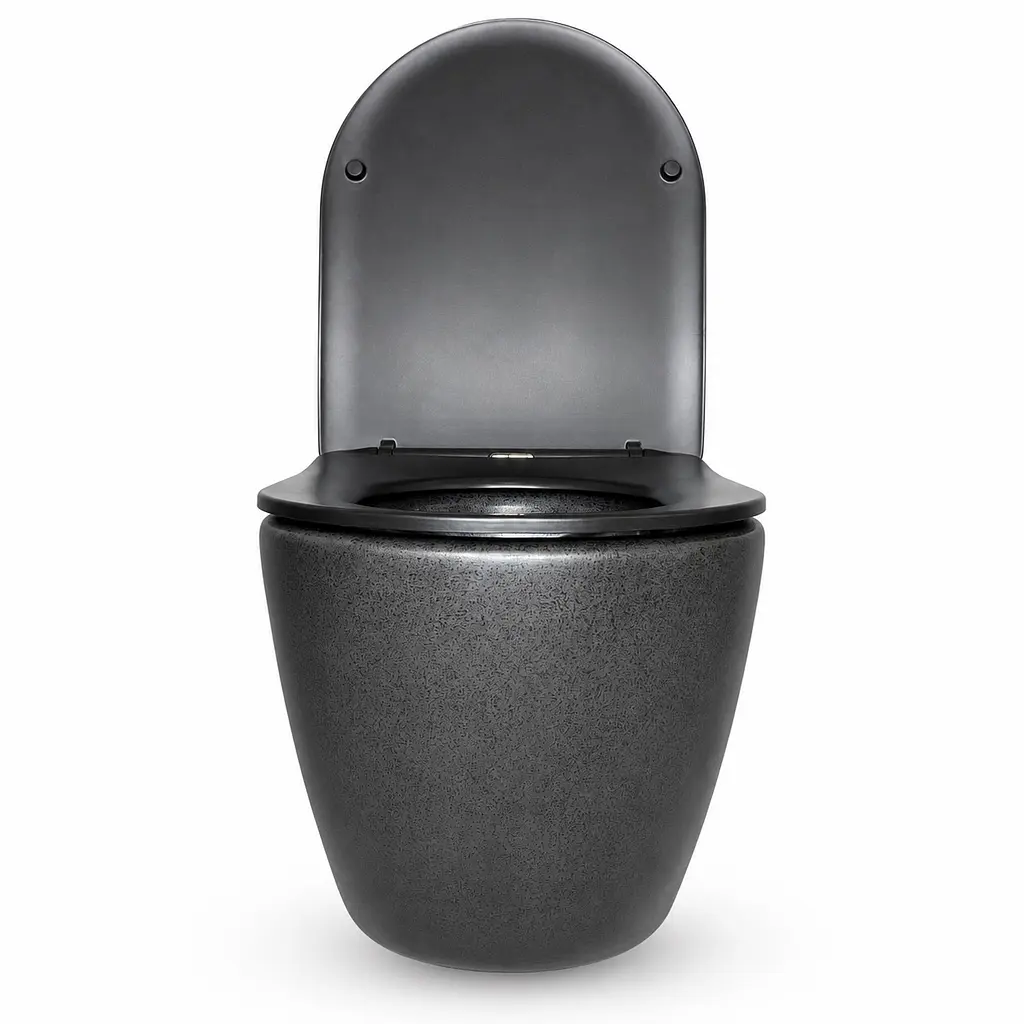 Підвісний безободковий унітаз VBI Vulcano Tornado space black matt VBI-020428 - фото 5