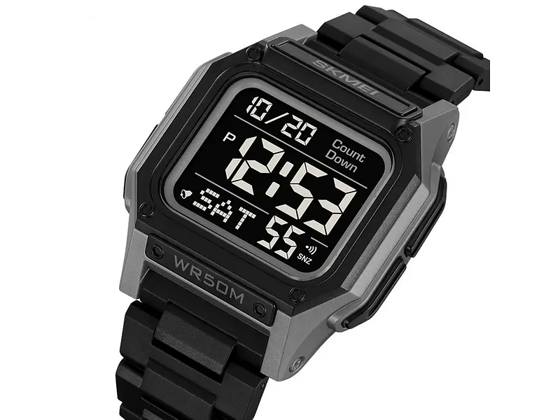 Наручний годинник чоловічий 2264BKGYBK Black-Grey-Black Skmei acs0030088 - фото 4