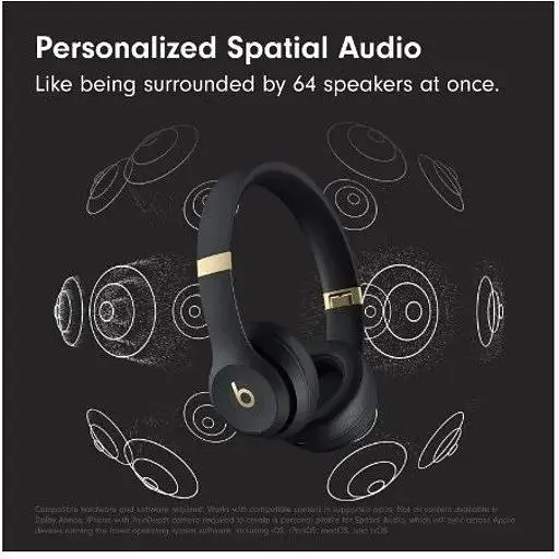 Наушники беспроводные игровые Beats by Dr. Dre Solo 4 (MC2L4) черно золотистые - фото 6